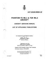 A.P. 101B-0900-1Z Phantom FG Mk.1 and FGR Mk.2 Aircraft Servicing Manual - List of applicable publications