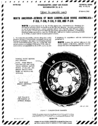T.O. 01-60J-52 rework of main landing - Gear brake assemblies - P-51A, P-51B, P-51C, P-51D and P-51K