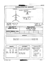 4116 HUP-2 Retreiver Characteristics Summary - 30 April 1956