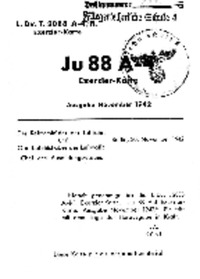 L.Dv.T.2088 A-4/Fl Ju88 A-4 Exerzier-Karte