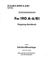 D.(Luft) T.2190 A-6-R1 Teil 8A FW 190 A-6/R1 Flugzeug Handbuch - Teil 8a SchuBwaffenalage
