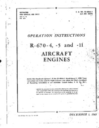 T.O. 02-40AA-1 Operation Instructions R-670-4,-5 and -11 Aircraft Engines