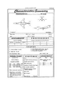 RF-101A Voodoo Characteristics Summary - 1 September 1960