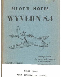 A.P. 4272C Pilot&#039;s Notes Wyvern S.4