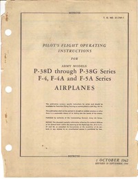 T.O. No 01-75F-1 Pilot&#039;s Flight Operating Instructions for P-38D trough P-38G series, F-4,,F-4A and F-5A Series