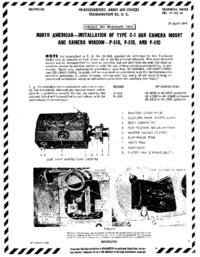 T.O. 01-60J-44 Installation of type C-1 Gun camera Mount and camera window - P-51A, P-51B, and P-51C