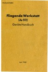 Werkschrift 8095 - Fliegende Werkstatt Ju 52 - Gerate Handbuch