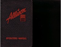 Operator Manual for Allison Engine Installations