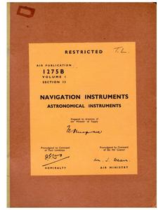 A.P. 1275B Section 13 - Navigation Instruments - Astronomical Instruments