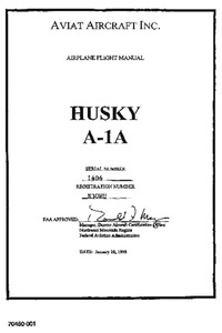 2560 Husky A-1A Airplane Flight Manual