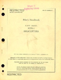 AN 01-260HAA-1 Pilot&#039;s Handbook HTK-1 Helicopters