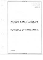 A.P. 2210G Volume 3 part I - Meteor T. Mk.7 Aircraft Schedule of spare parts