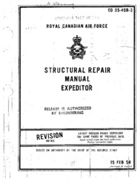EO 05-45B-3 RCAF Structural Repair Manual Expeditor