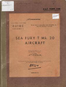 A.P. 4018C - Sea Fury T20 Aircraft