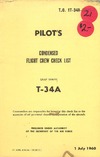 T.O. 1T-34A-CL-1-1 Pilot&#039;s condensed Flight Crew Check List T-34A