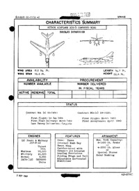 3167 A3D-2 Skywarrior (Cleft Wing) Characteristics Summary - 1 October 1961