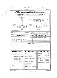 2763 B-50A Superfortress Characteristics Summary - 11 July 1952