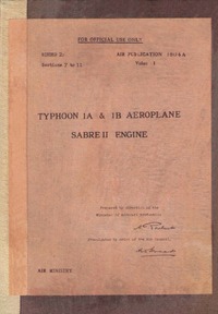 A.P. 1804A Typhoon 1A &amp; 1B - Sabre II Engine - Binder 2
