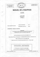 UCB105-01 Manuel de l&#039;equipage Avion Jaguar Type A