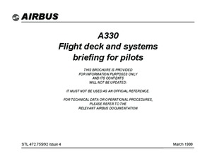 Airbus 330 Flight Deck and systems briefing for pilots
