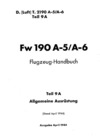 D.(Luft) T.2190 A-5/A6 Teil 9A  FW 190 A-5/A-6 Flugzeug Handbuch - Teil 9A Allgemeine Ausrüstung