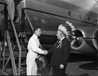 New York Flight: Don Roger shaking hand with Mayor MacCallum