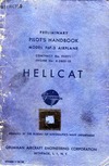 Preliminary Pilot&#039;s handbook Model F6F-3 Airplane Hellcat