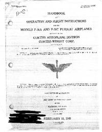 3120 TO 01-25CB-1 handbook of Operation and flight Instructions for the models P-36A and P-36C