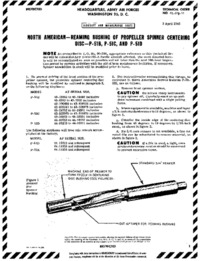 T.O. 01-60J-51 Reaming bushing of propeller spinner centering disc - P-51B, P-51C and P-51C