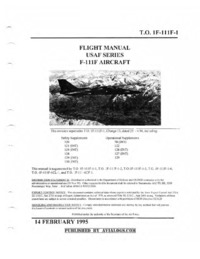 T.O. 1F-111F-1 Flight manual USAF Series F-111F