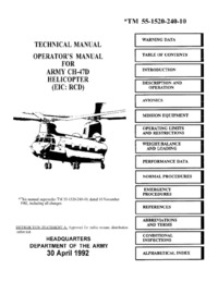TM 55-1520-240-10 Operator&#039;s Manual for Army CH-47D Helicopter