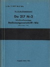 L.Dv.T. 2217 N-2 /Wa Do217 N-2 SchuBwaffenanlage Bedienungvorschrift -wa
