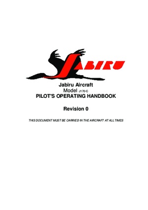 JP-FM-08 - Jabiru Aircraft Model J170-C - Pilot&#039;s Operating Handbook Revision 0
