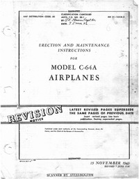 AN 01-155CB-2 Erection and maintenance instructions for Model C-64A Airplanes