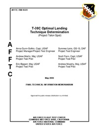 AFFTC-TIM-10-1 T-38C Optimal Landing Technique Determination (Project Talon Spot)