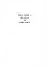 A.P. 1449B - 3rd Edition - Tiger Moth II - Schedule of spare parts