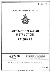 EO 05-25E-1 Aircraft Operating Instructions CF-100 MK4