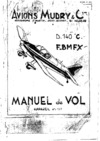 Manuel de vol D.140 C Mousquetaire