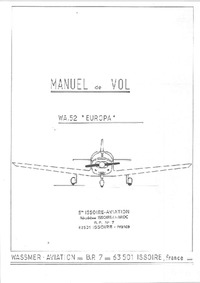 Manuel de vol WA 52 Europa