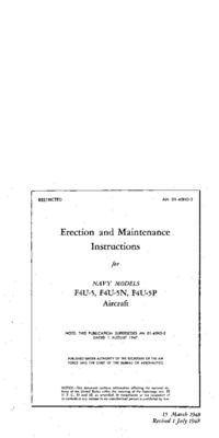 AN 01-45HD-2 Erection and Maintenance Instructions for F4U-5, F4U-5N, F4U-5P Aircraft