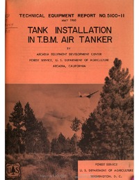 T.E. Report No.5100-II Tank Installation In T.B.M. Air Tanker