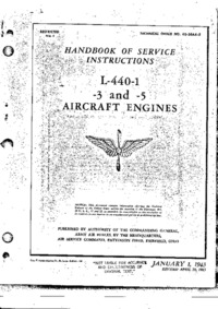 T.O. 02-50AA-2 Handbook of Service Instructions L-440-1 -3 and -5 aircraft engines