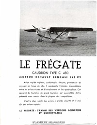 Brochure Caudron C.480 Fregate