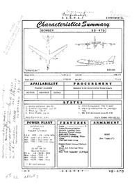 2757 XB-47D Stratojet Characteristics Summary - 1 July 1955