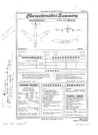 2746 RB-47E (Range Extension) Stratojet Characteristics Summary - 18 December 1953