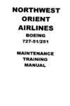 2851 Northwest Orient Airlines Boeing 727-51/251 Maintenance Training Manual Chapter 21l