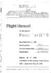 Flight Manual for the aircraft Fournier RF5