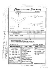 2740 DB-47E Stratojet Characteristics Summary - 1 February 1956