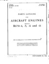 AN 02-40AA-4 Parts Catalog for Aircraft Engines R670-4,-5,-6 and -11