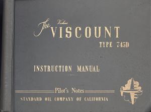 Vickers Viscount type 745D - Instruction manual